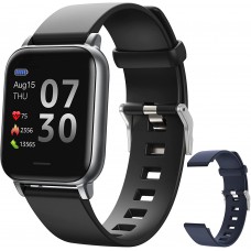 Smart Watch for Men Women, 1.3 inch Full Screen Health Tracker with Heart Rate Monitor, Sleep Monitor IP68 Waterproof Activity Tracker Fitness Watch Black/Blue, Gift Smart Watch for Men Women, 1.3 inch Full Screen Health Tracker with Heart Rate Monitor, Sleep Monitor IP68 Waterproof Activity Tracker Fitness Watch Black/Blue, Gift